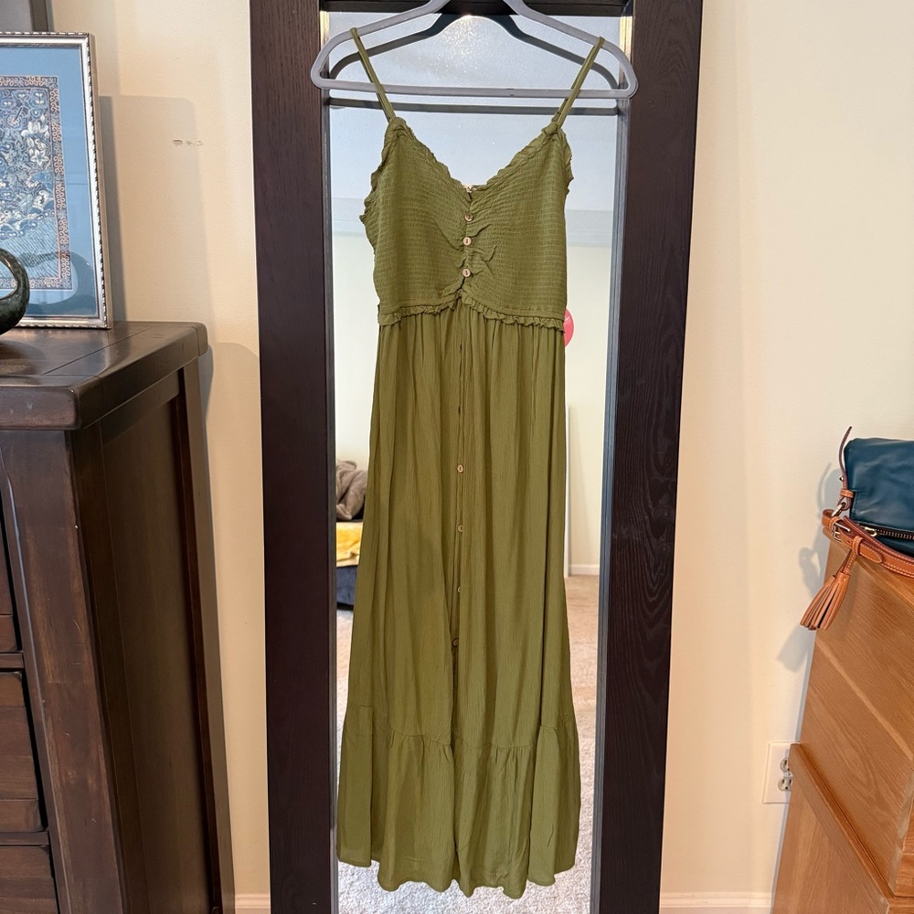 Blush Olive Maternity Dress